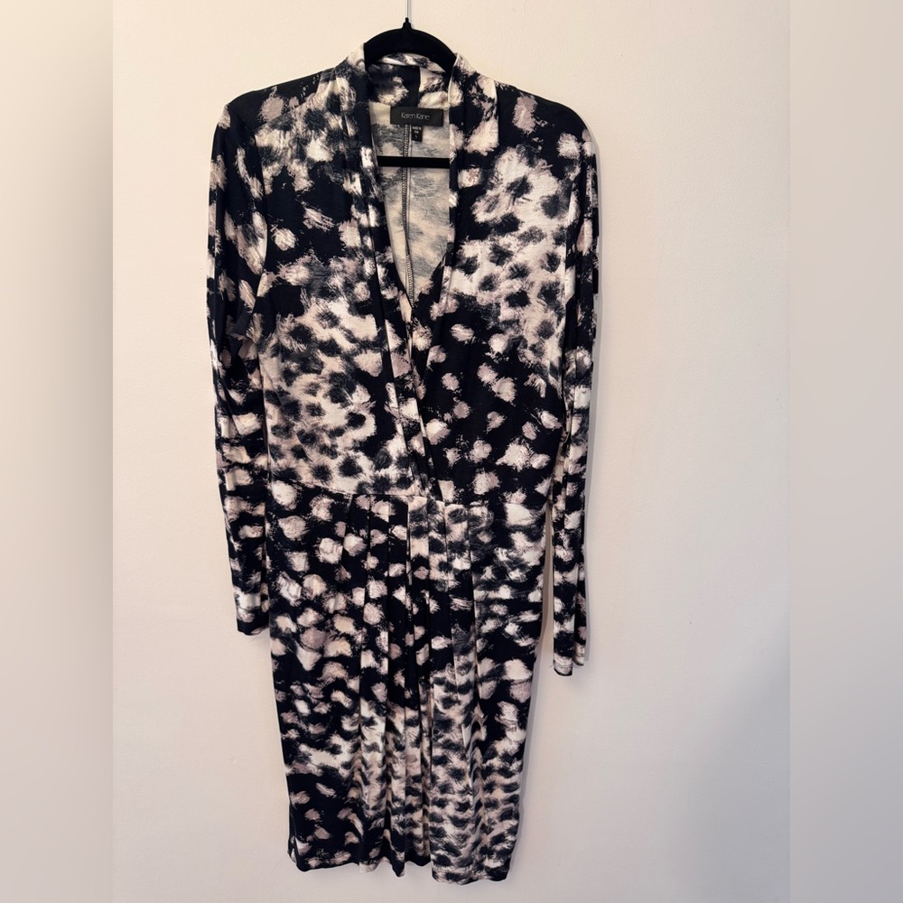 Karen Kane Monochrome Abstract Dress